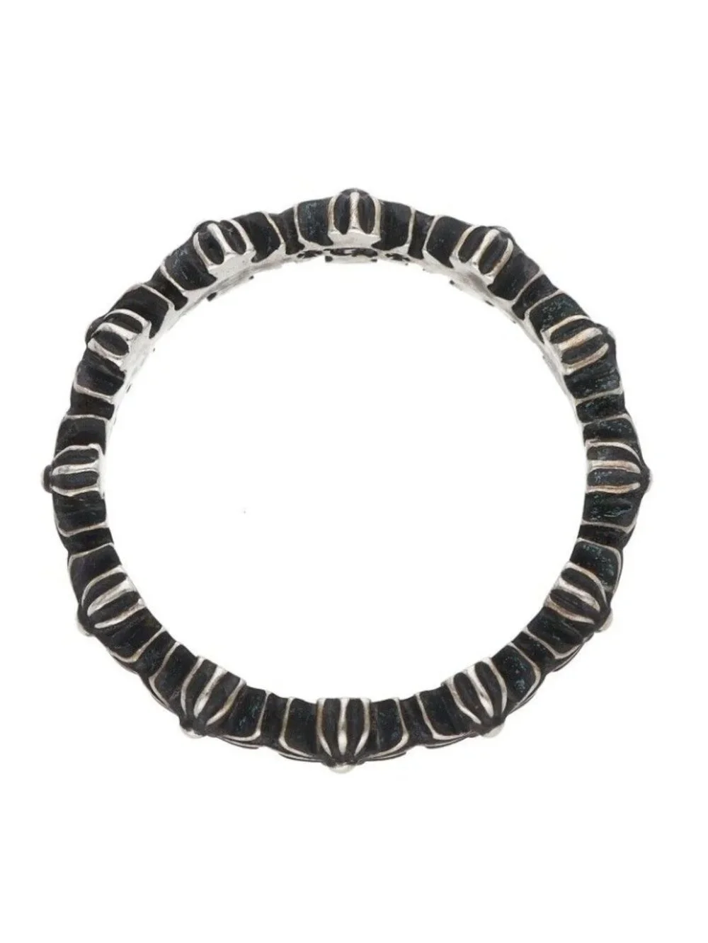 Chrome Hearts Tiny CH Pls Band Ech Plus Silver Ring